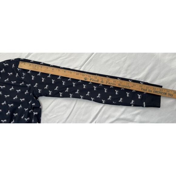 PS of Sweden Eloise Magic Top Base Layer Navy Blue Horse Design Women’s Small - Picture 7 of 8